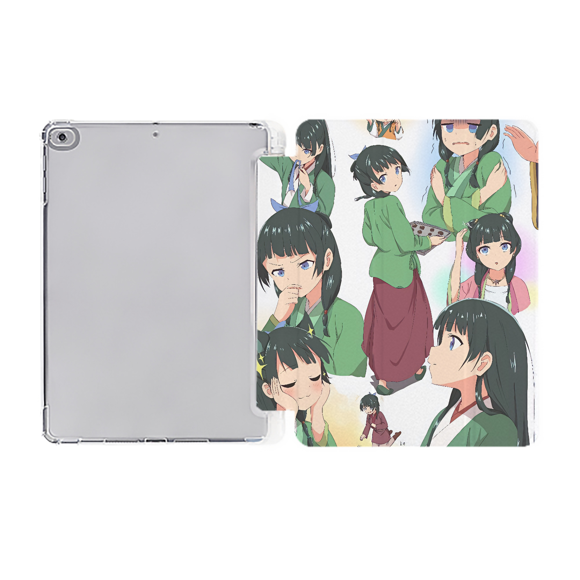 （画像用） 薬屋のひとりごと The Apothecary Diaries IPad ケース ペン収納付き 三つ折りスタンド PUレザー×シリコン 対応機種9.5/10.5/10.9インチ